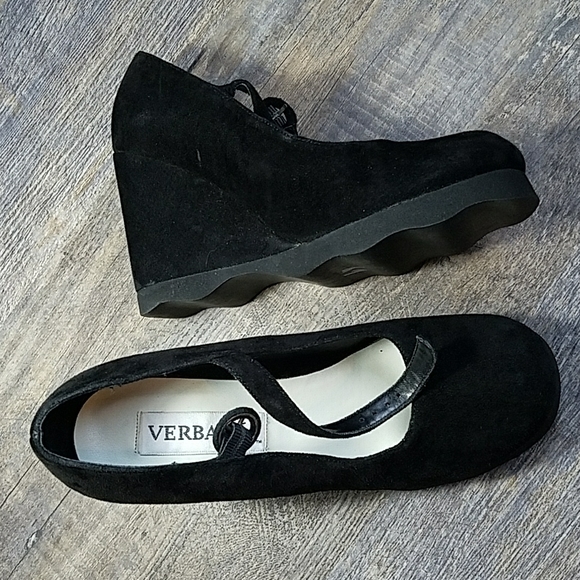 VERBATIM  Maryjane 6.5 platform BLACK  Suede Leather Covered buckle - Picture 6 of 16